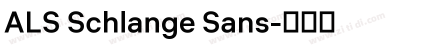 ALS Schlange Sans字体转换